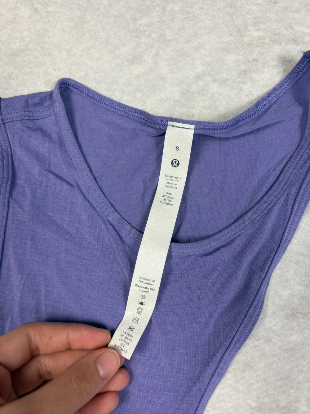 Lululemon Shoulder Cut Out Yoga Tank Top In Dark Lavender - Picture 4 of 4